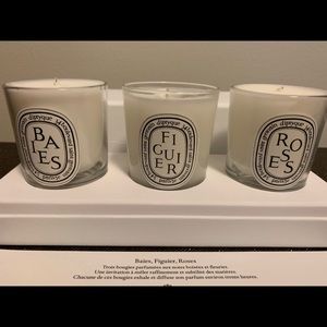 NIB! THREE DIPTYQUE SMALL CANDLES, 2.5oz each